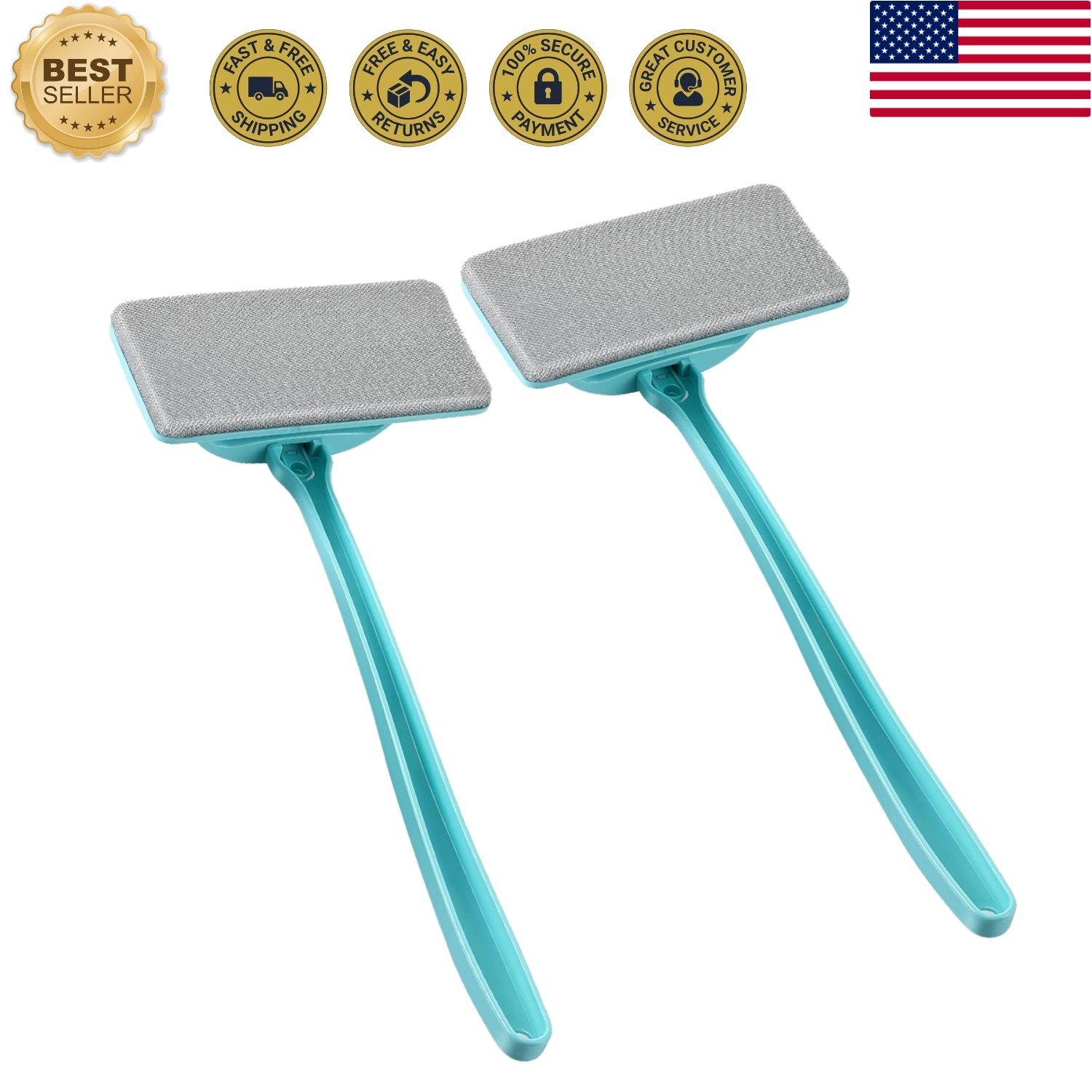 Mesh Screen Cleaner,14.7″ Detachable Long- Handle, Wet & Dry Dual-Use,Window ...