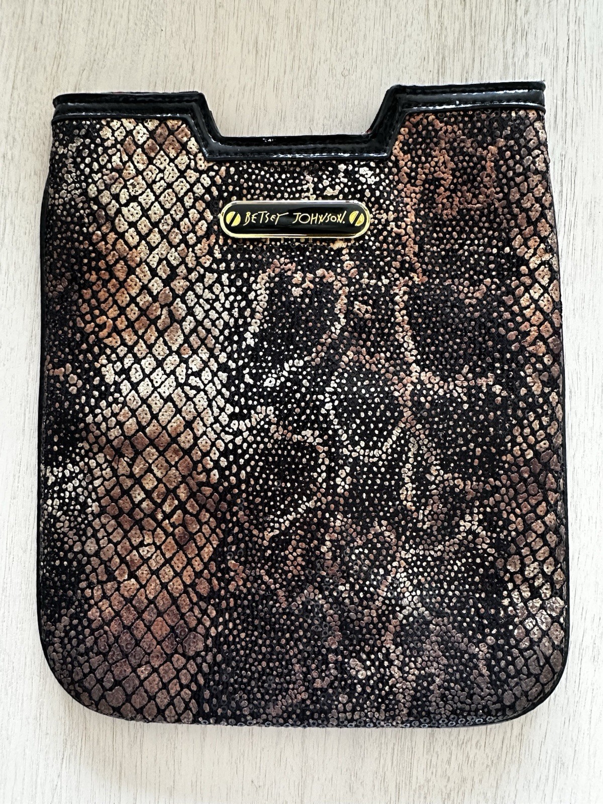 Betsy Johnson Snake Print Tablet Sleeve 8.5 X 10 Inches
