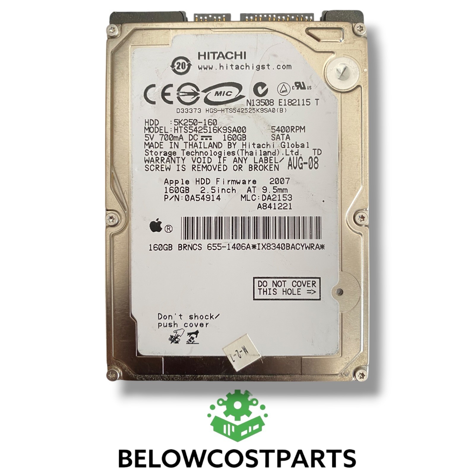 💻 Hitachi HTS542516K9SA00 160GB 5400RPM 2.5" SATA Laptop Hard Drive ⚙️