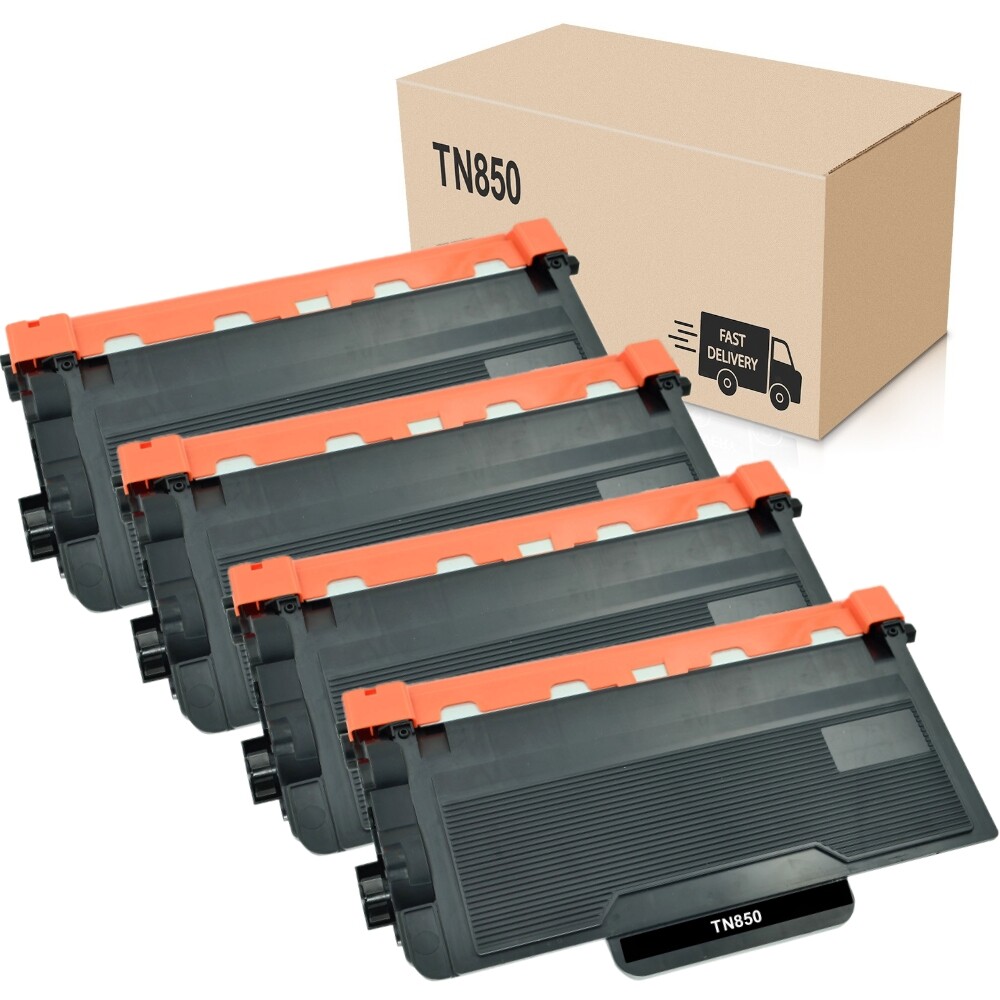 4PK High Yield TN850 Toner Cartridge For Brother TN820 HL-L6200DW MFC-L5800DW