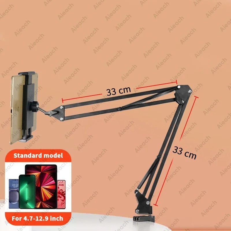 Phone Tablet Holder Stand Bed Desk Mount for IPhone IPad Adjustable 360 Rotation