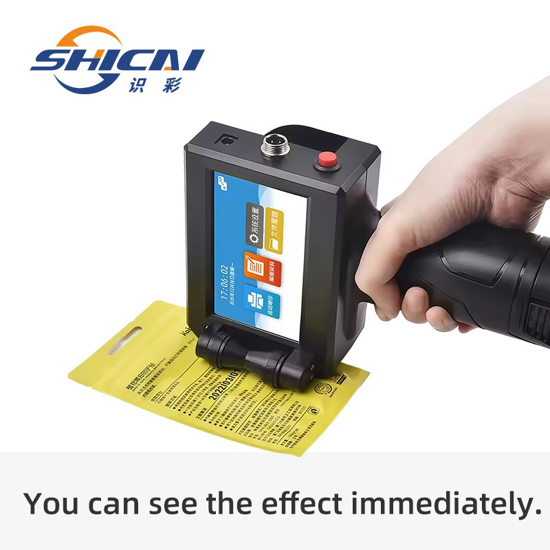 Handheld Inkjet Coder 12.7mm Print Date Code Batch Number Expiry Flat Surface