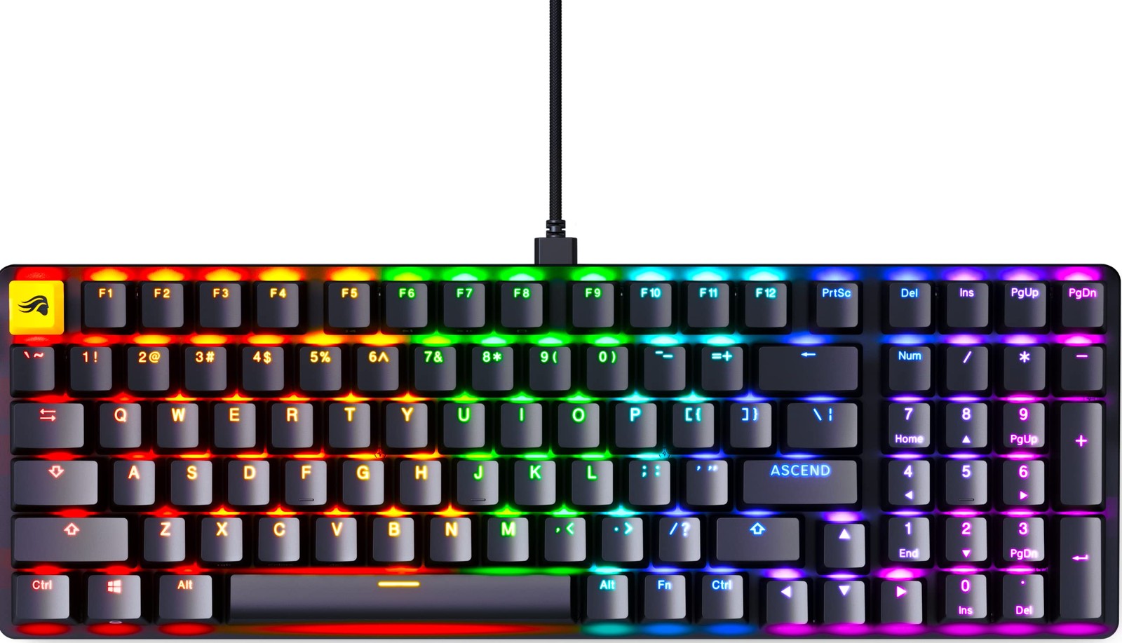 Glorious GMMK 2 96% Full Size Wired Mechanical Keyboard Hot Swappable RGB Black