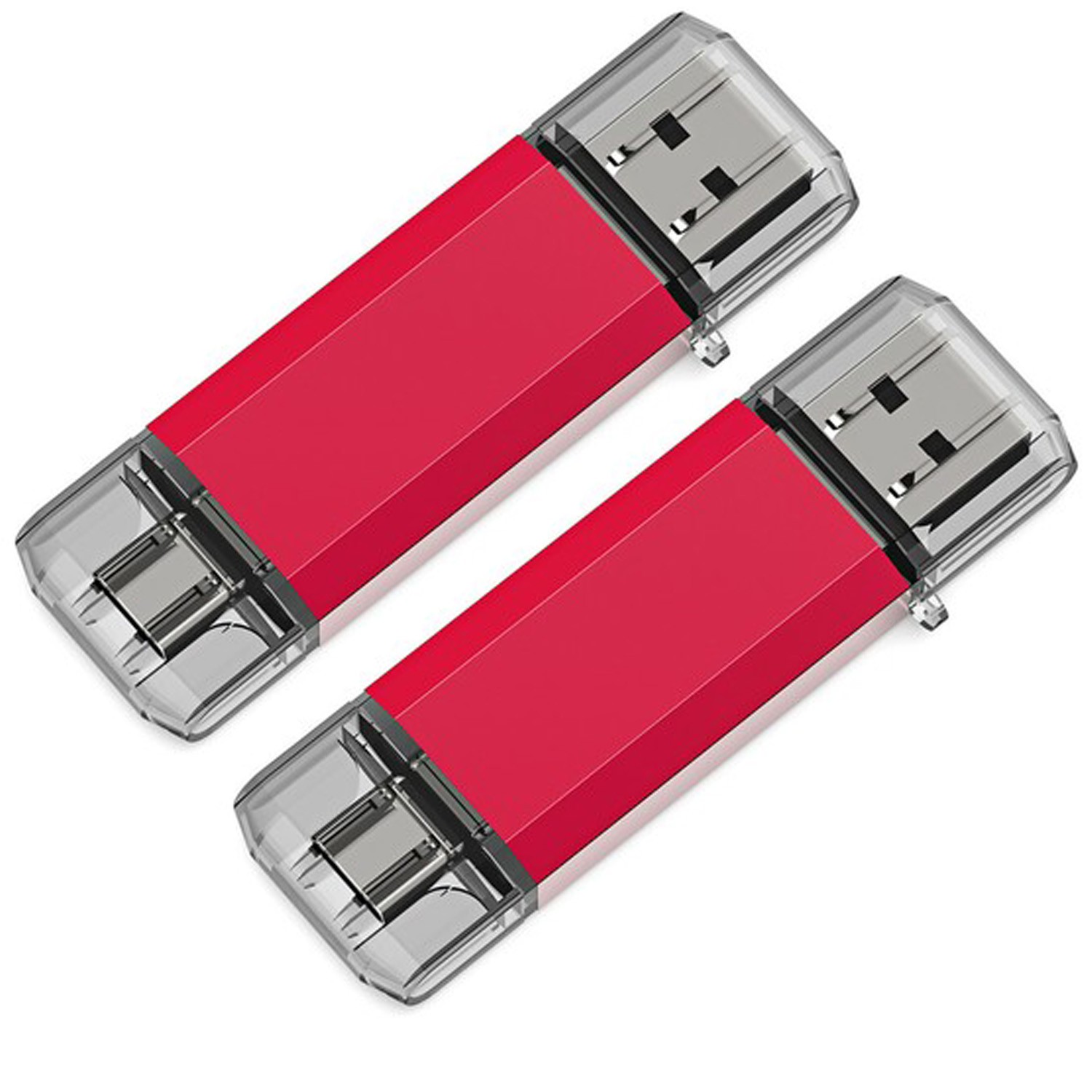 High Speed USB 3.0 128GB 2pcs Dual Type-C/A OTG USB Flash Drive For Phone Laptop