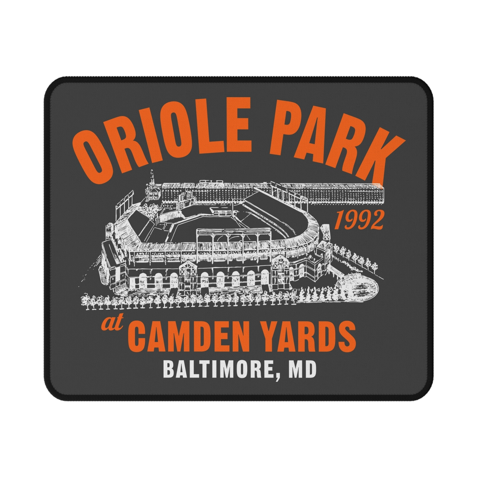 Oriole Park 1992 Rubber Base MLB Computer Mouse Pad - Baltimore Orioles Baseball