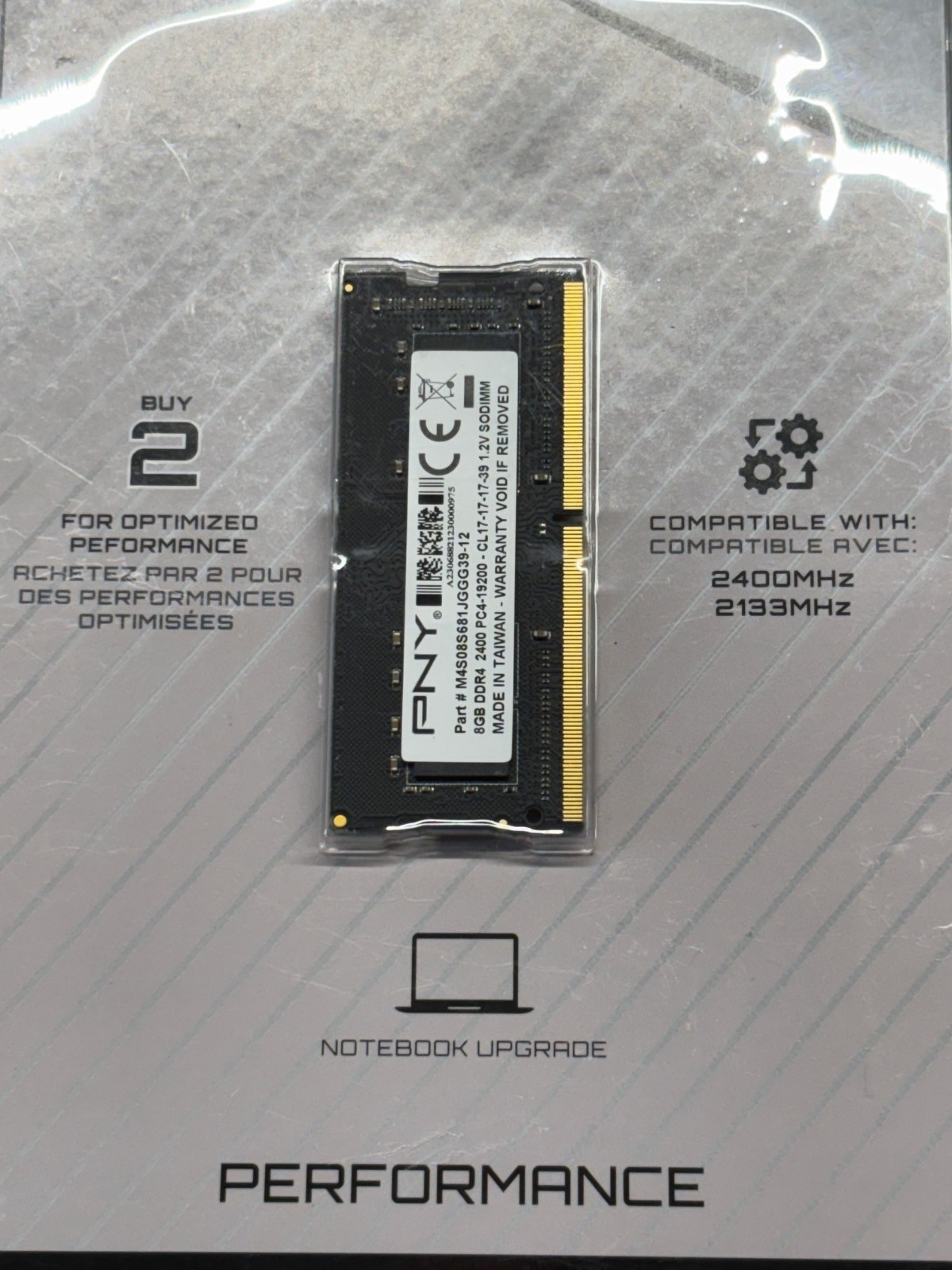 PNY 8GB DDR4 2400 PC4-19200 RAM MEMORY