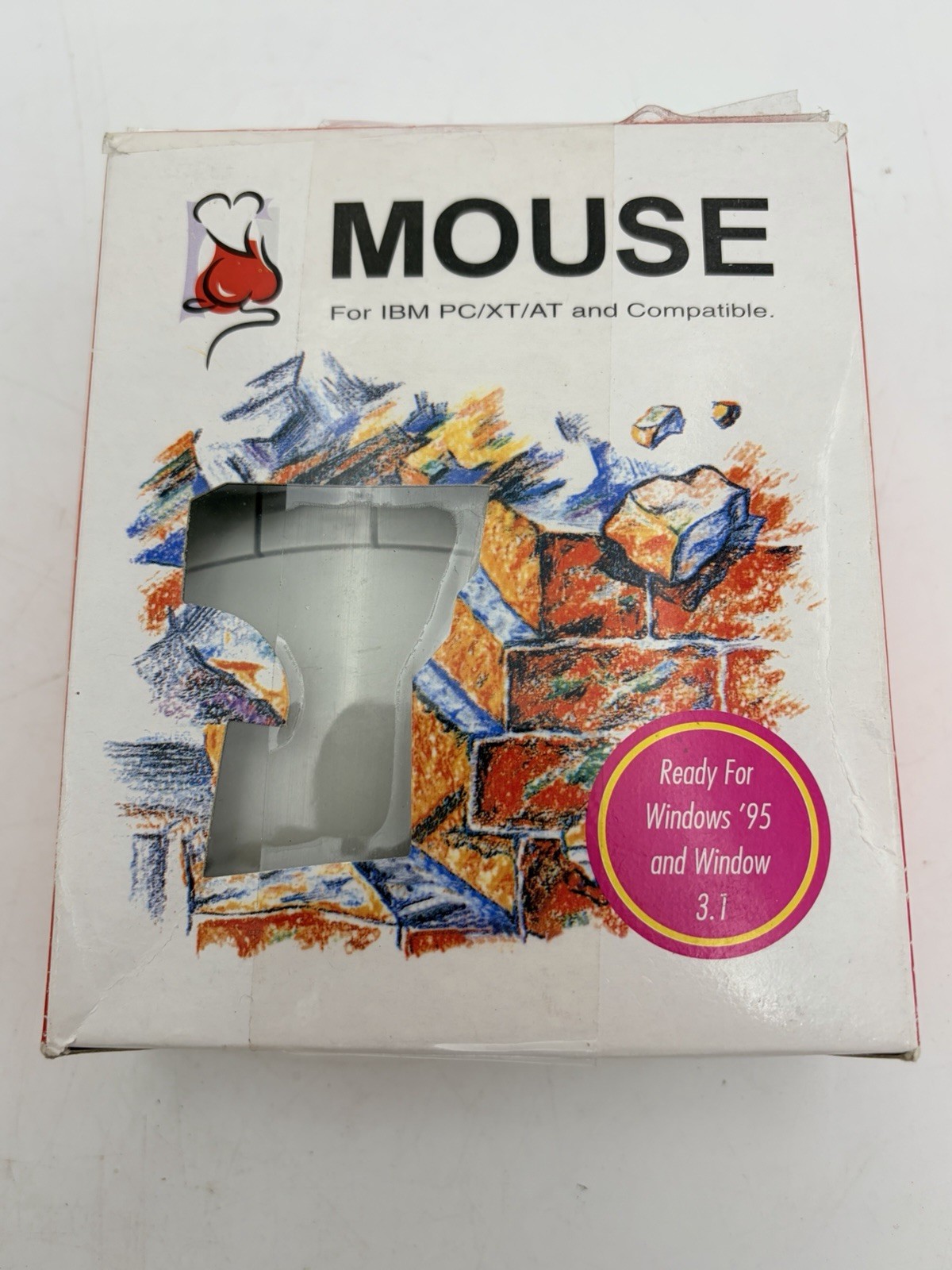 Vintage IBM PC Compatible Mouse Windows 95 3.1 Opto Mechanical Boxed Retro