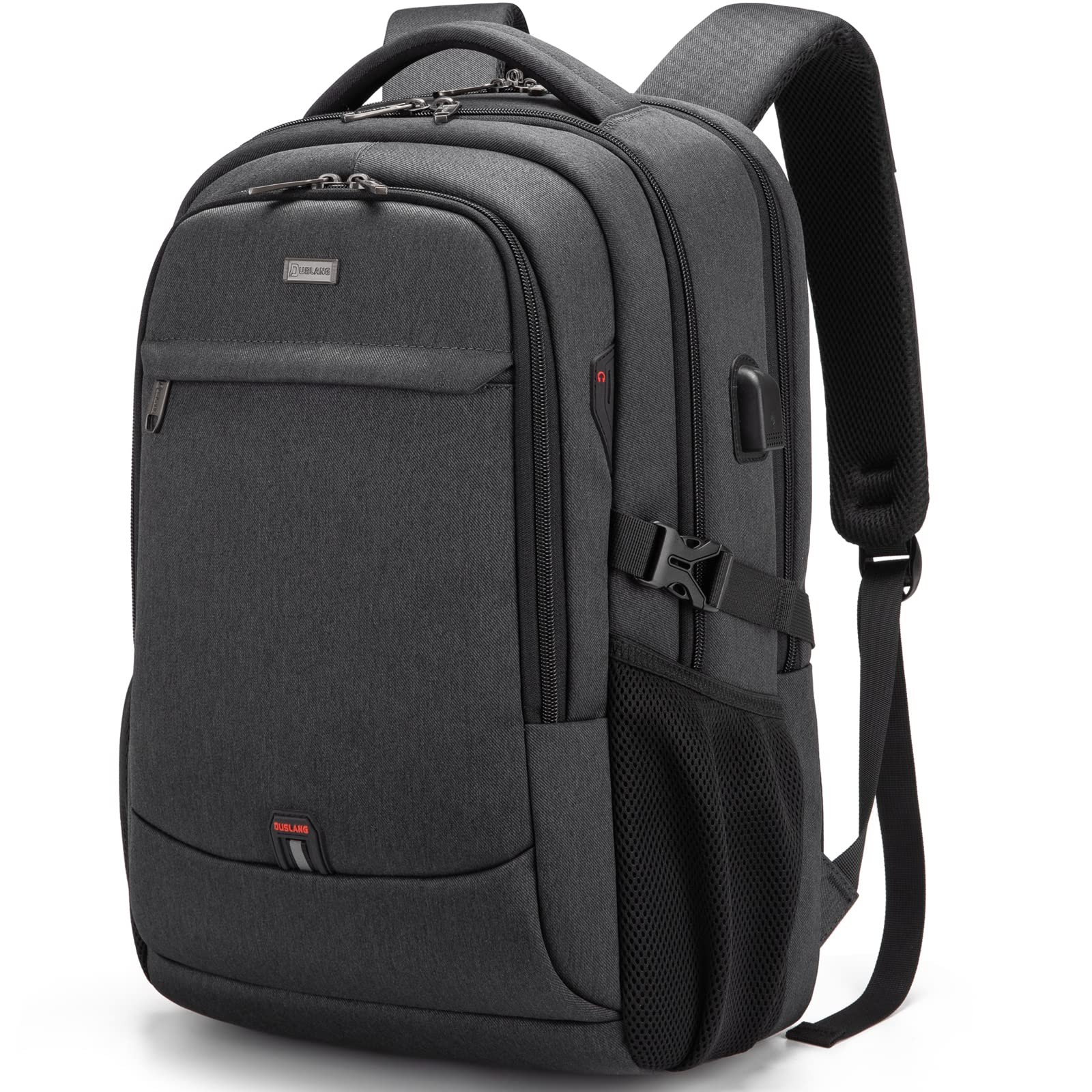 DUSLANG 17 inch Travel Laptop Backpack for Men/Women College 17 Inch, Black