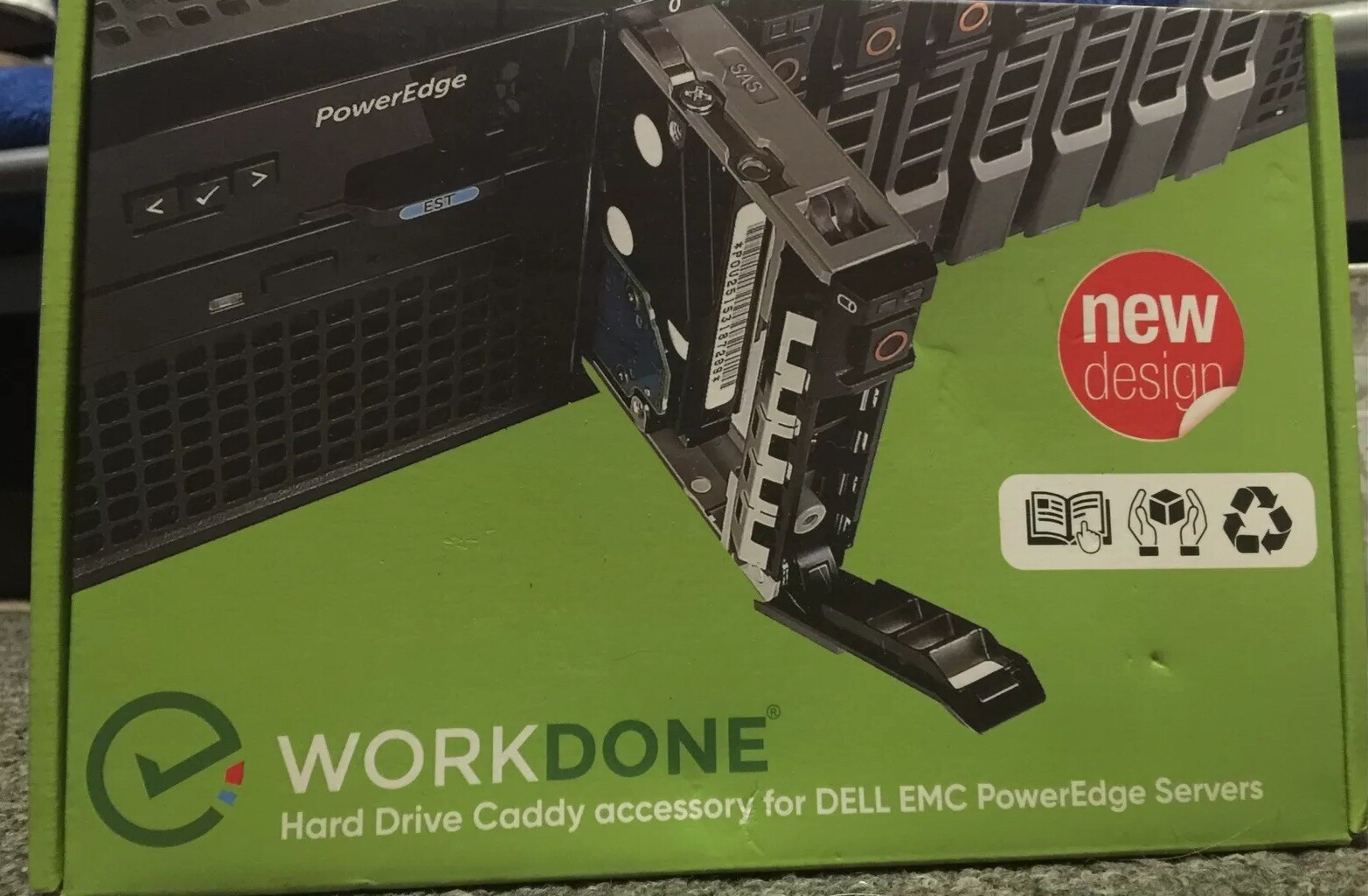 WorkDone 4-Pack - 3.5 inch Hard Drive Caddy - Compatible for Dell PowerEdge New