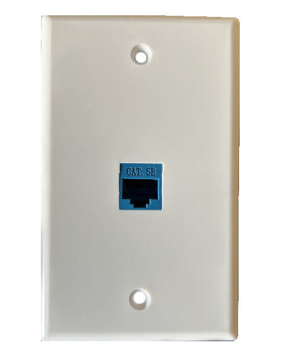 CAT5e Ethernet RJ45 Wall Plate 1 2 3 4 6 Port Single Gang Keystone Coupl Network