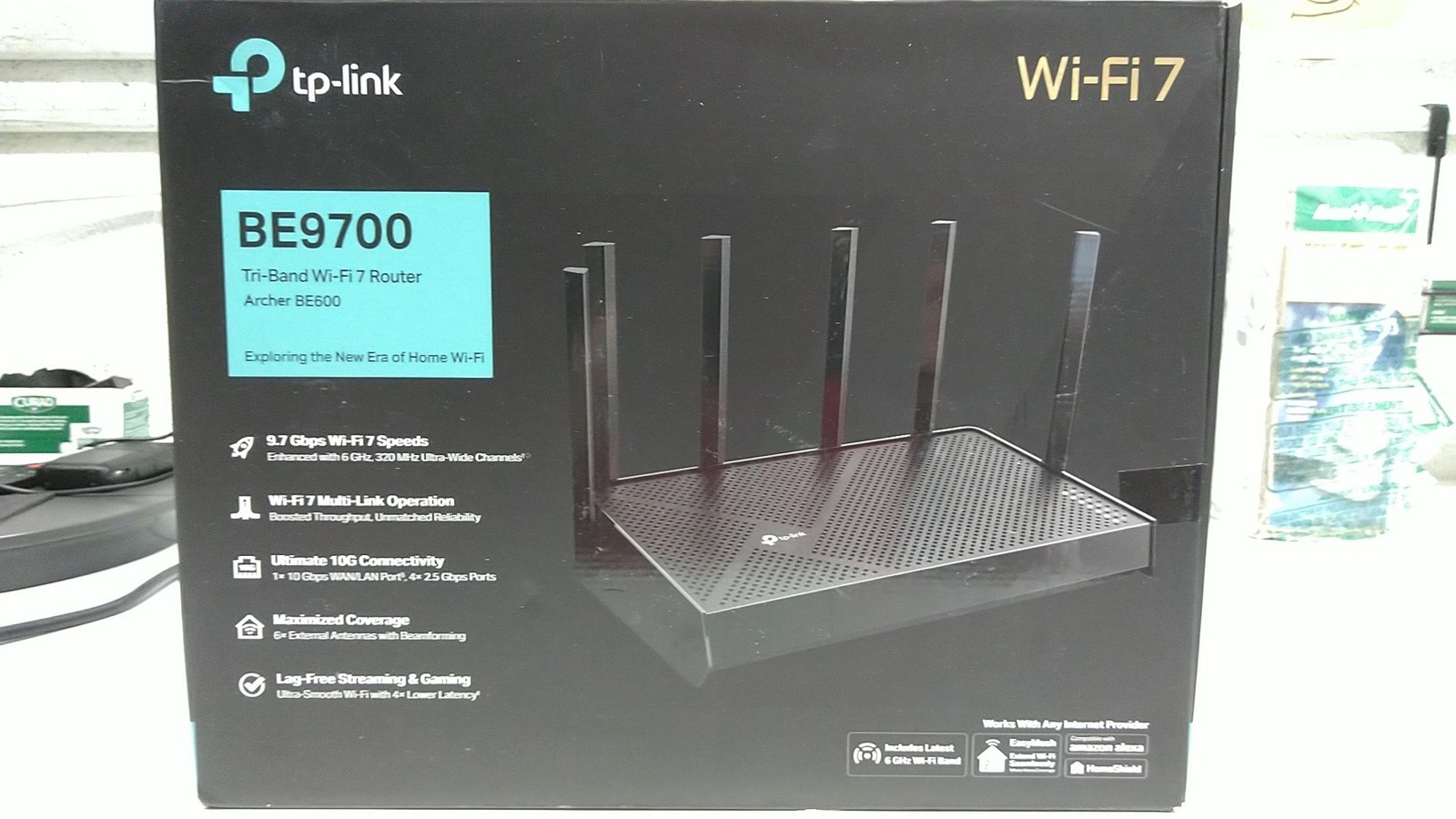 TP-Link Archer BE600 WiFi 7 Router Tri-Band 9.7Gbps Access Point Mode 5x Etherne