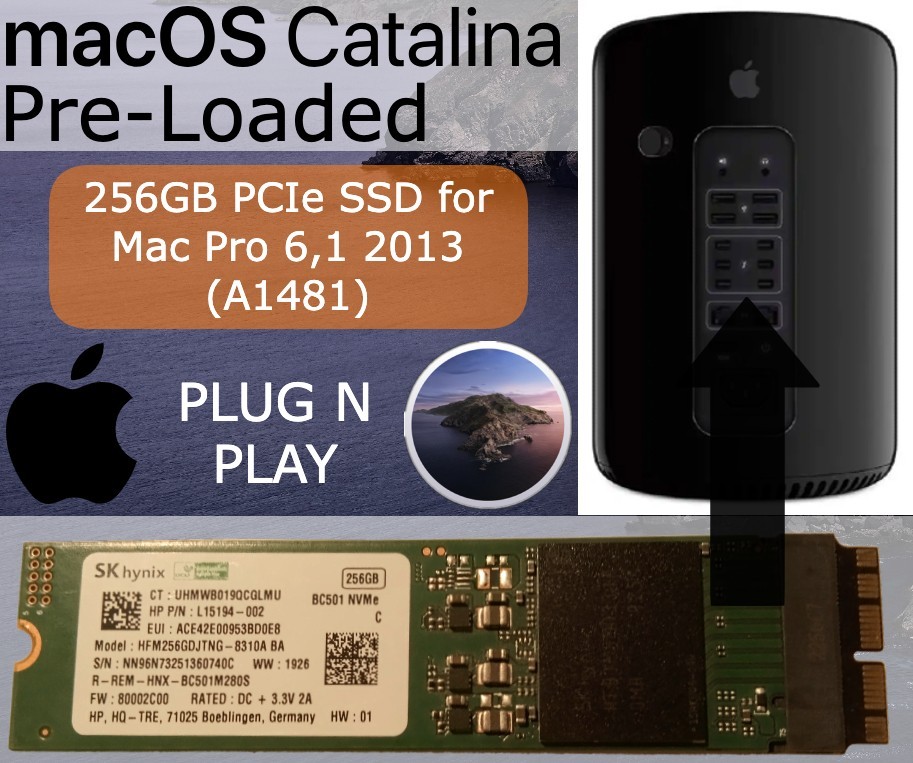 SSD Solid State Drive 256GB for Mac Pro A1481 2013 ME253LL/A MD878LL/A