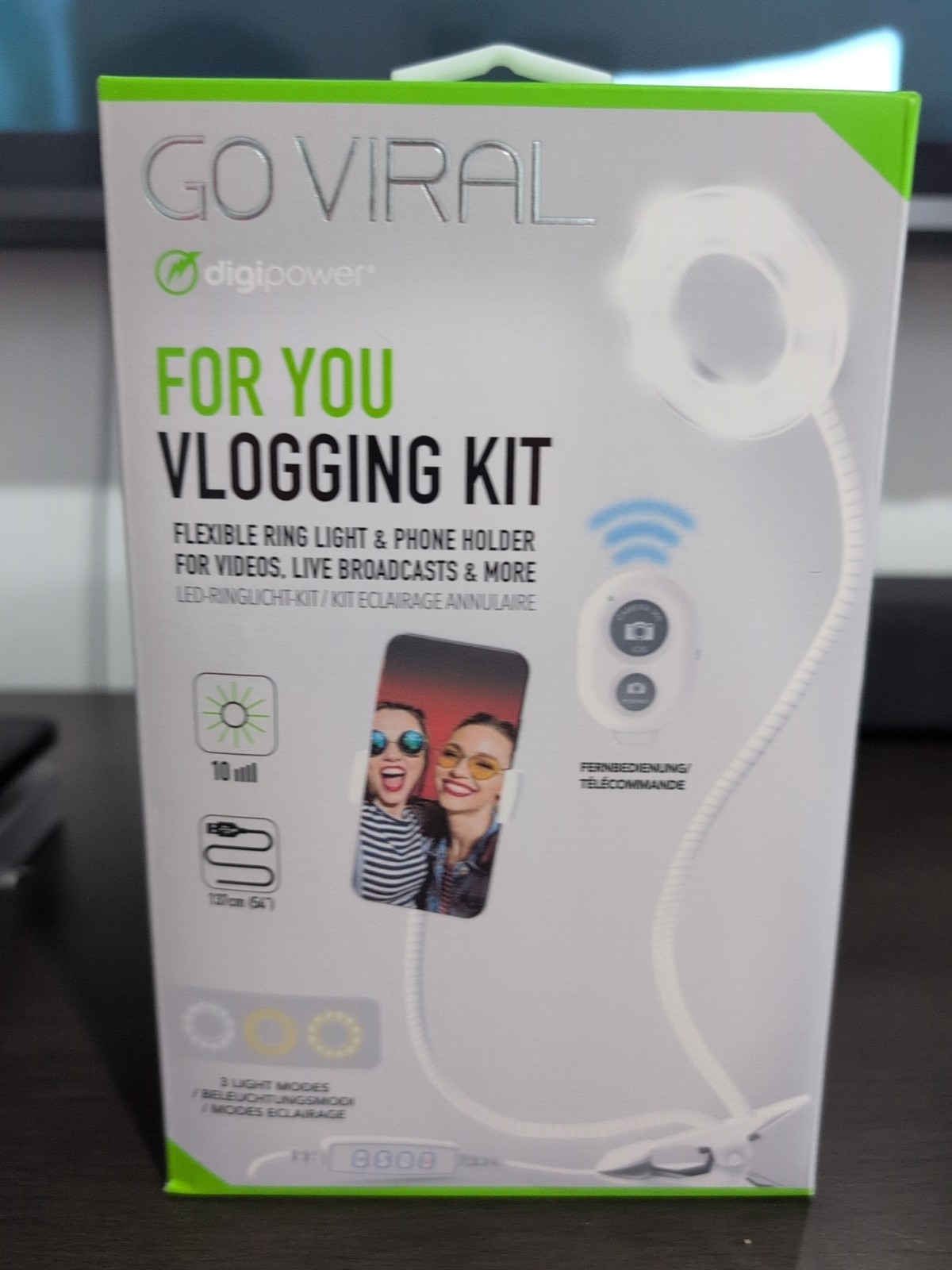  DigiPower DP-VLR3 Live Streaming Light Kit LED Go Viral Vlogging DPVLR3..