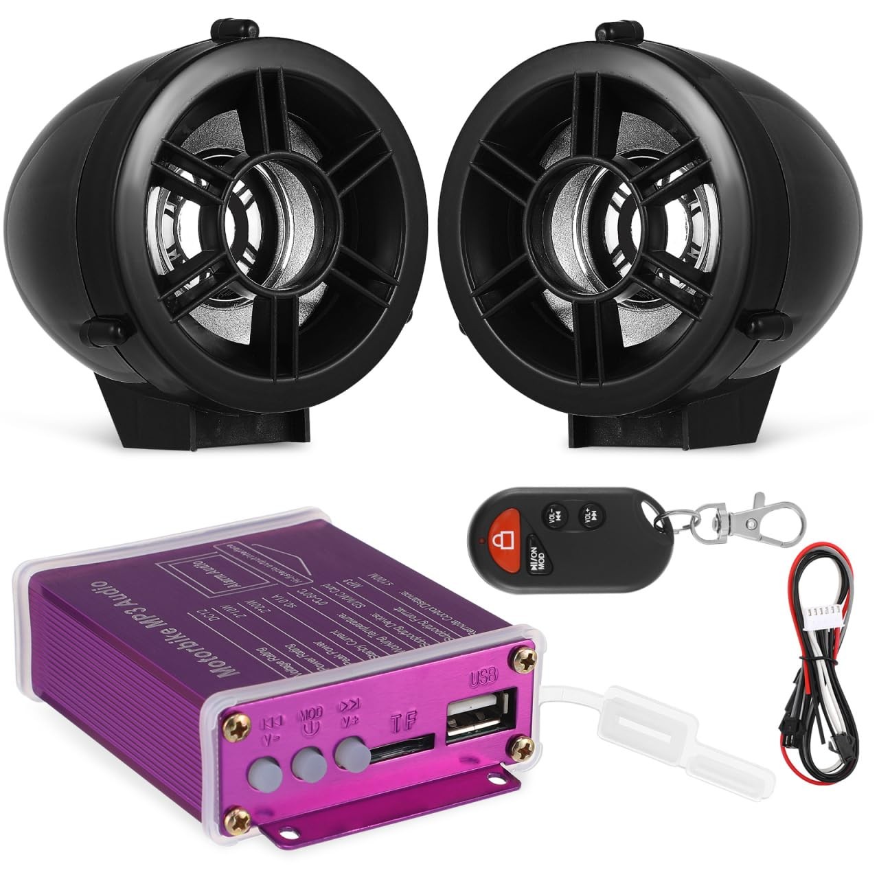 OUNONA 1set Wireless Motorcycle System Compact Stereo Audio for Motorcycles Easy