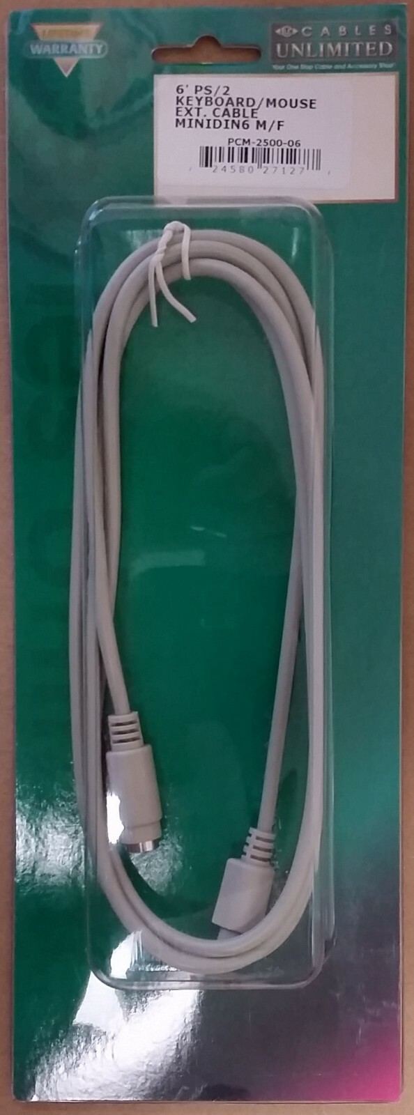 NEW Cables Unlimited PS/2 Extender Cables for Mouse or Keyboard, PCM-2500-XX
