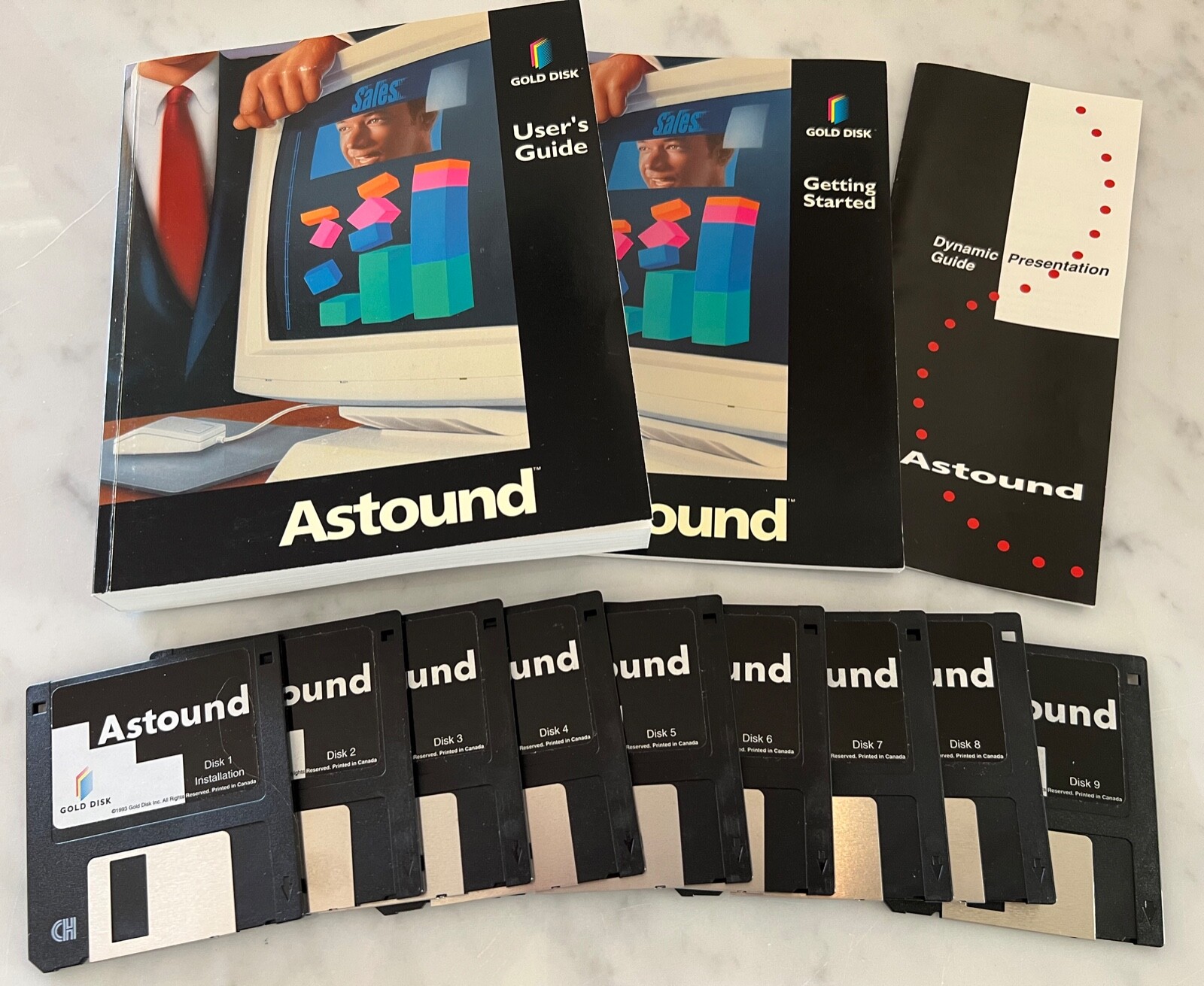 VINTAGE Astound multi-media Presentation Software on FLOPPY DISKS for MAC $24.95