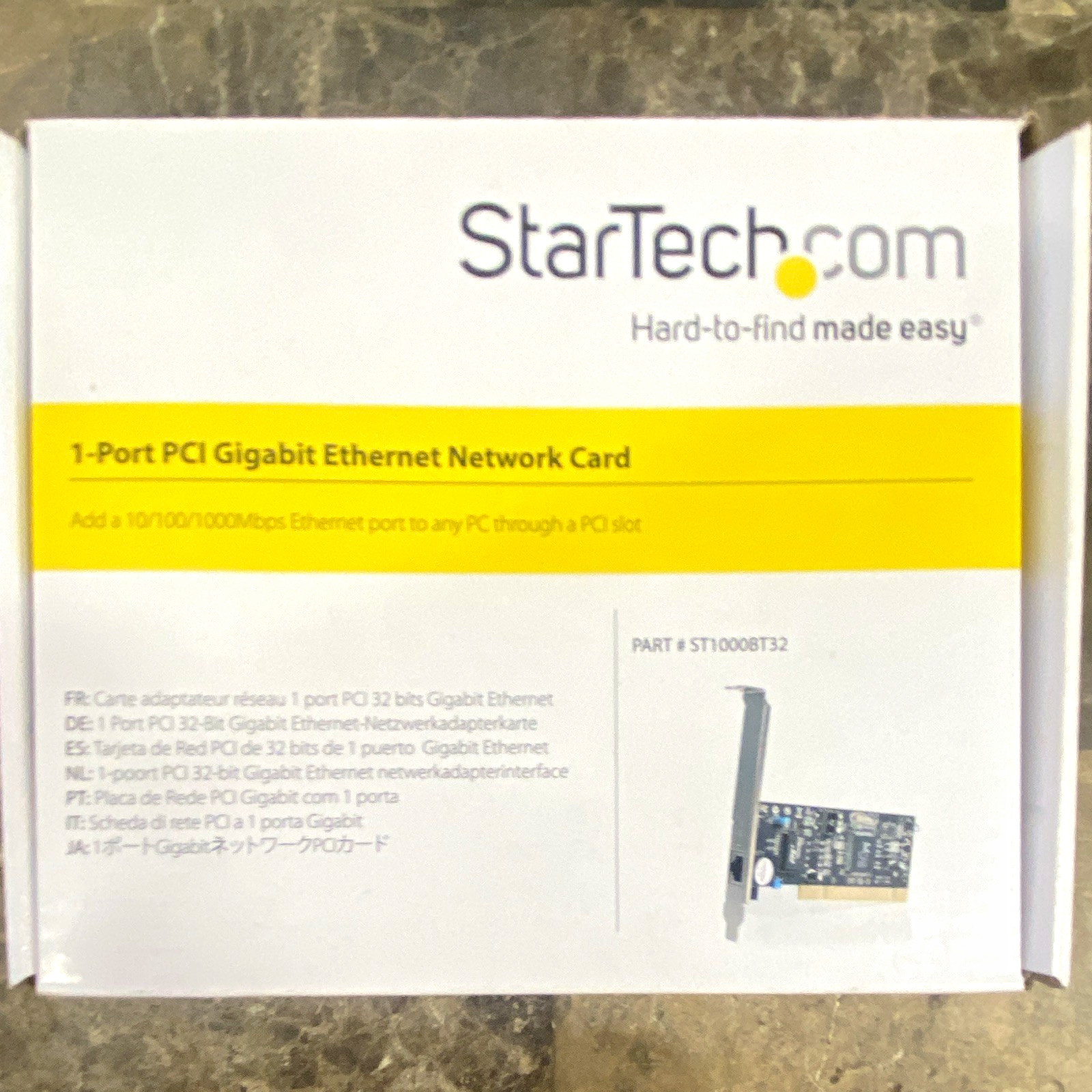 StarTech.com ST1000BT32 1-Port PCI Gigabit 1 Gbps Ethernet Card RJ-45 m06 0812