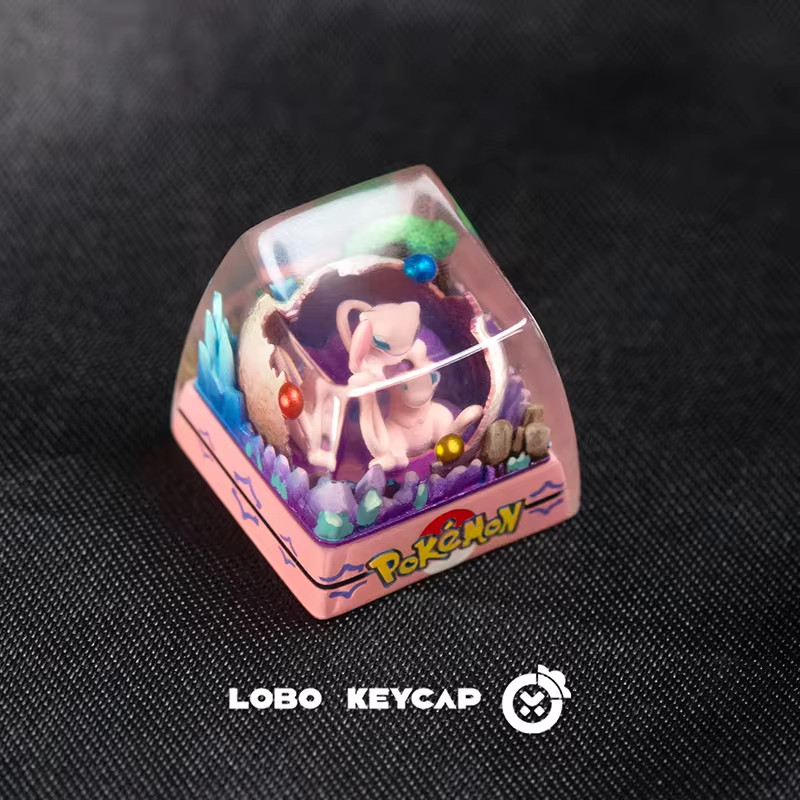 Mewtwo keycap Pokemon Keycap Resin keycap Lobo Keycap 