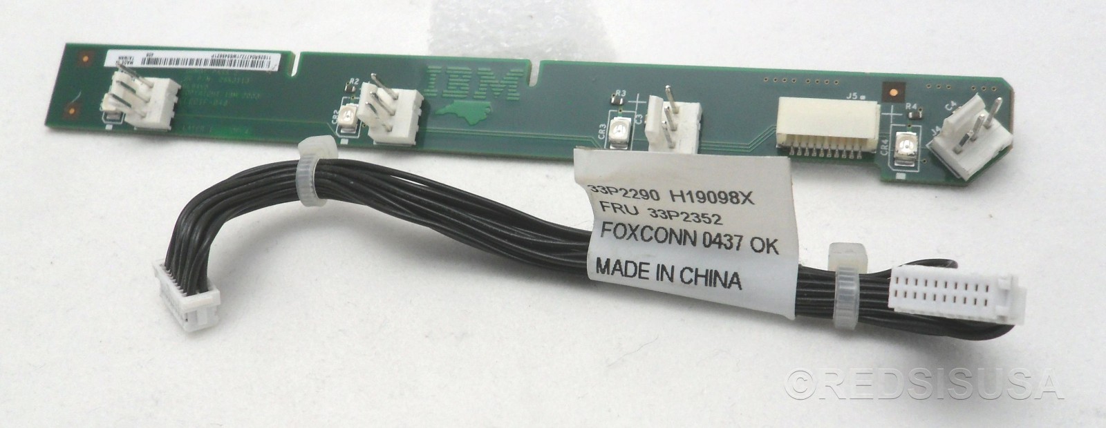 IBM eServer x336 Fan Power Cable Foxconn 33P2290 H19098X 33P2352