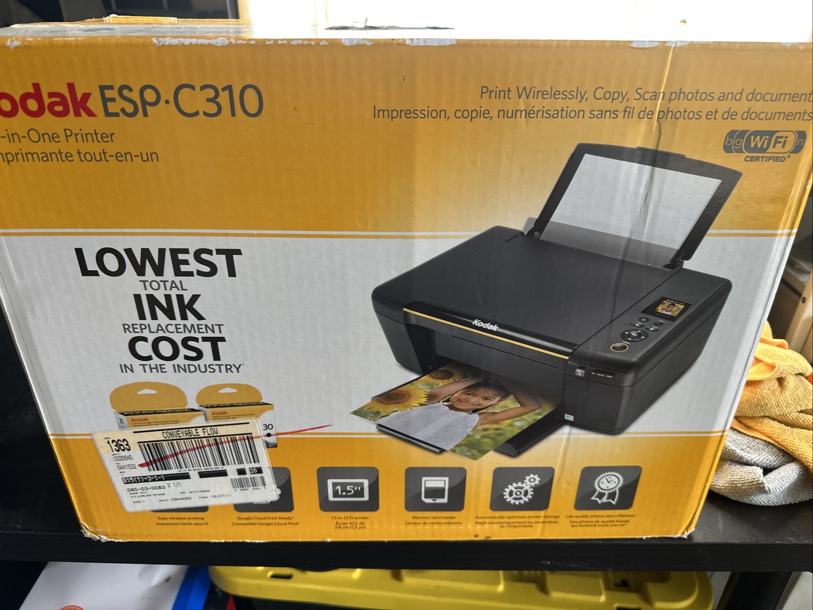 Kodak ESP C310 All-In-One Inkjet Printer Wireless Wi-Fi Scanner New Sealed