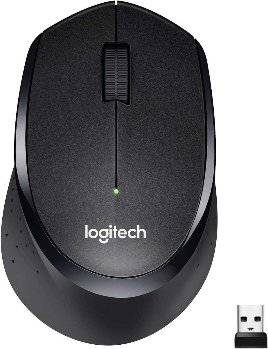 Logitech M330 Silent Plus Wireless Mouse Quiet Click 2.4GHz USB Optical Black