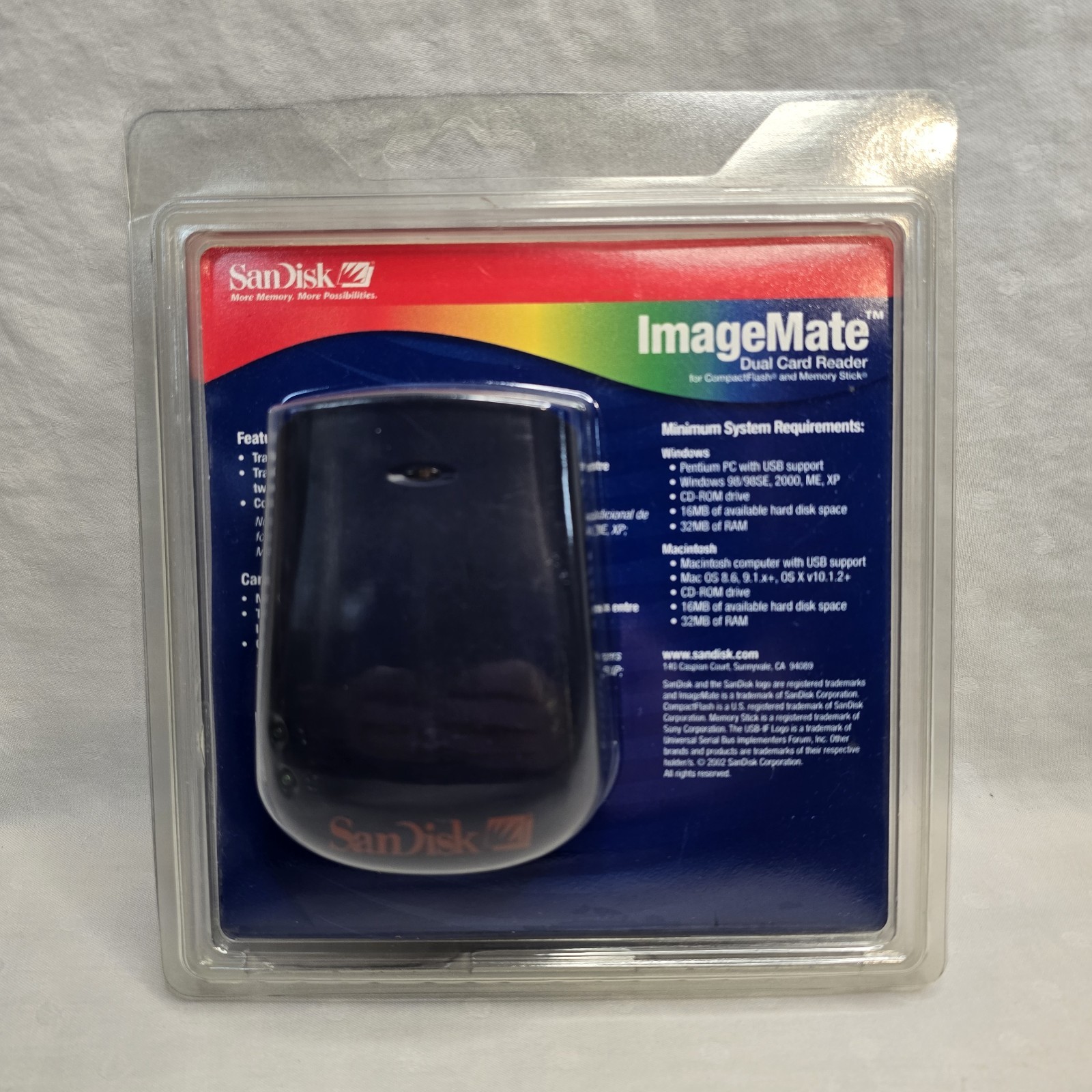 SanDisk ImageMate Dual Card Reader CompactFlash Memory Stick USB NEW Sealed