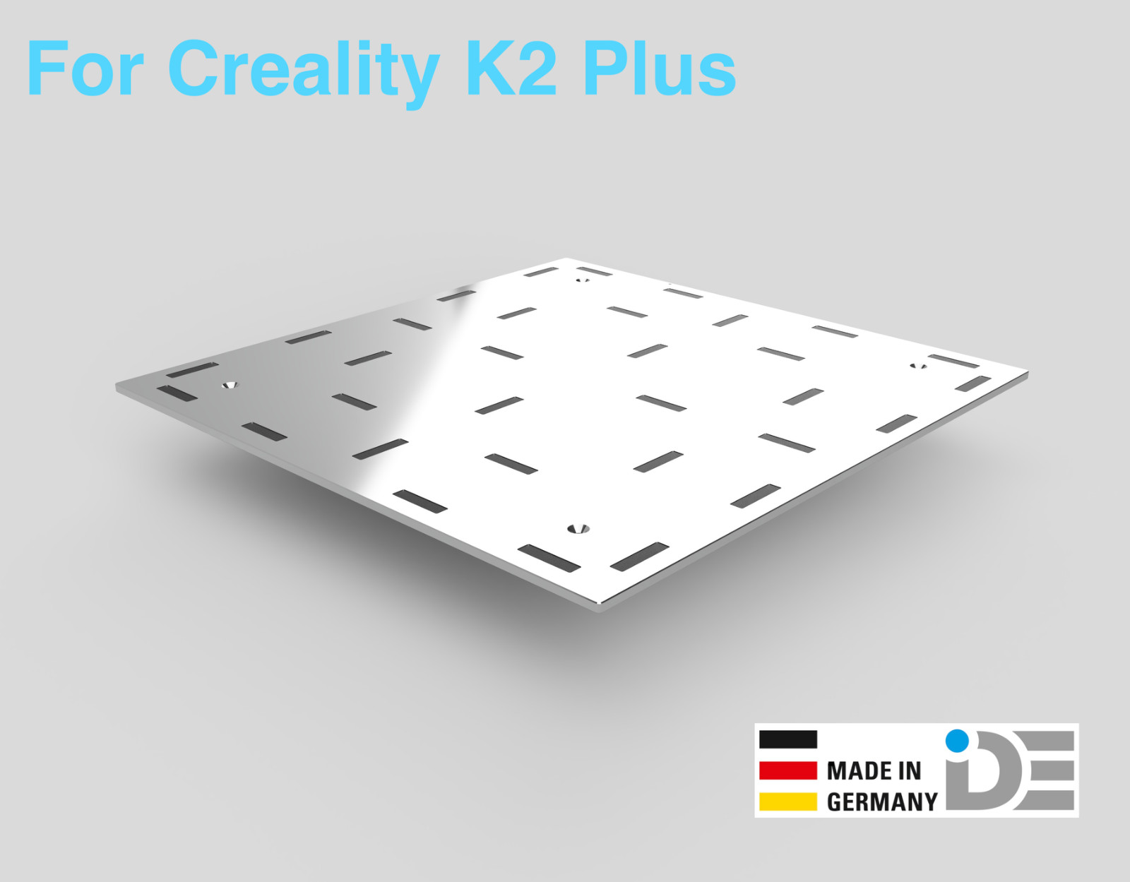 IDE upgrade build plate f. Creality K2 Plus - for a perfect first layer