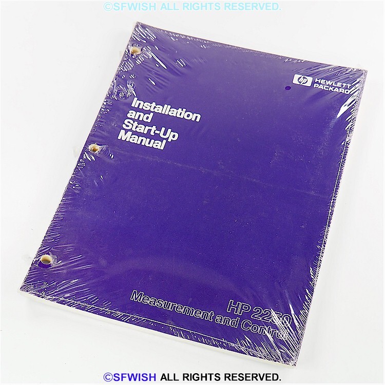 ULTRA RARE Installation & Start-Up Manual for HP 2250 Processor *NOS SEALED*