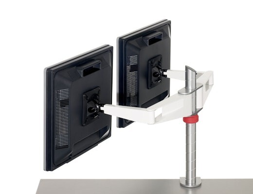Knoll Sapper Double Monitor Arm WHITE, BRAND NEW