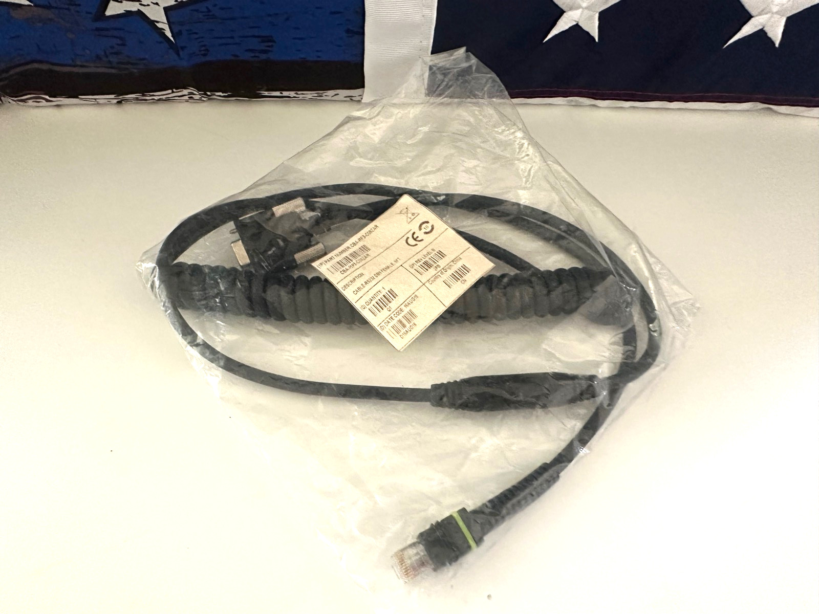 New Zebra Cable CBA-RF7-C09ZAR RS232 DB9 Female Connector, 9ft, Power PIN9, 12V