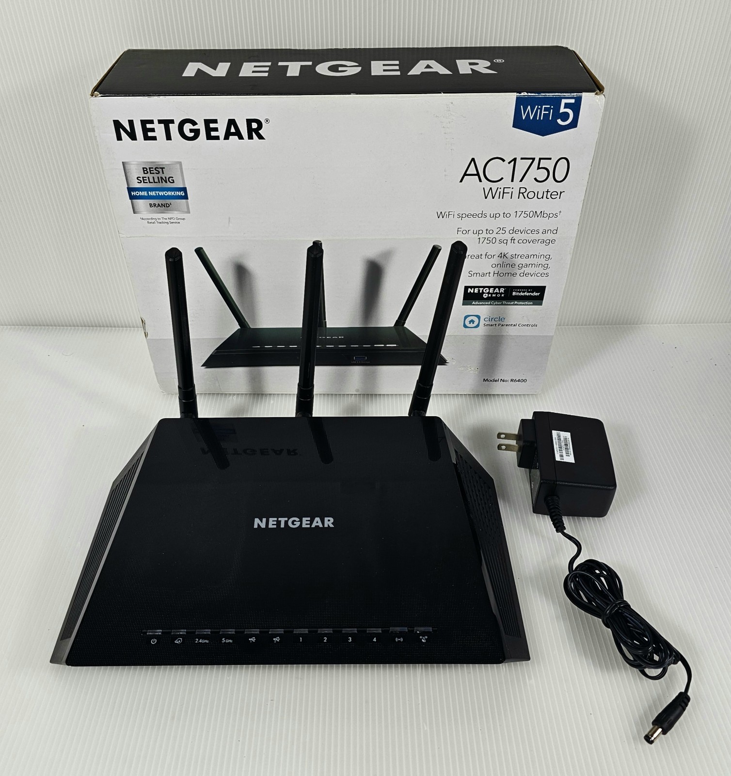 Netgear AC1750 R6400-100NAS Dual Band WiFi Gigabit Router