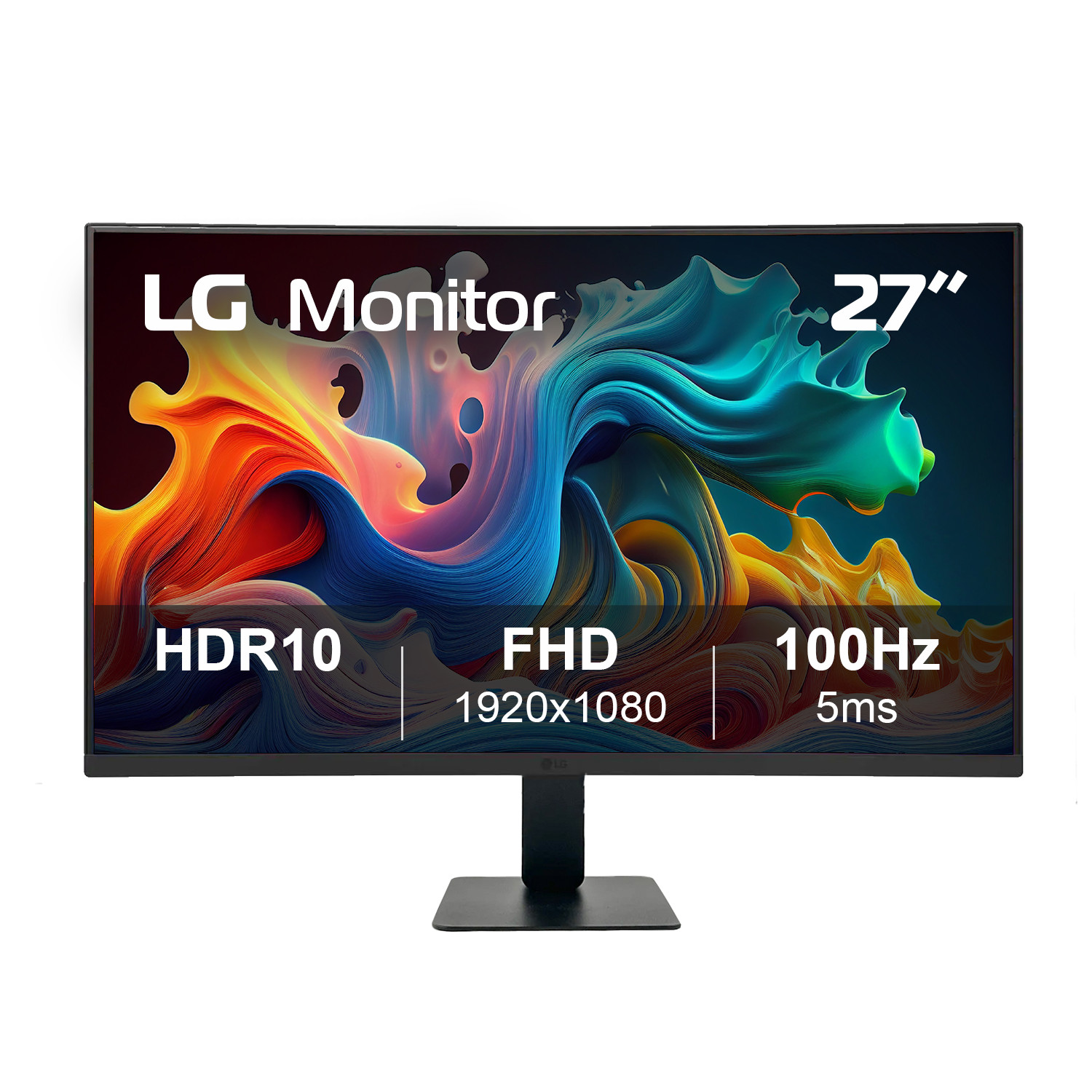 LG 27" FHD HDR10 16:9 Curved Monitor 5ms GtG 100Hz - Black 27U421A-B 2026 Model
