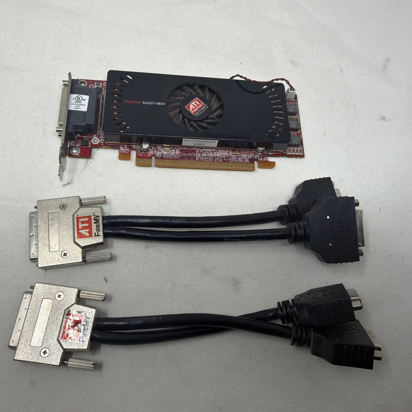 ATI FIREPRO MULTI-VIEW 2450 512M GRAPHICS CARD WITH CABLES