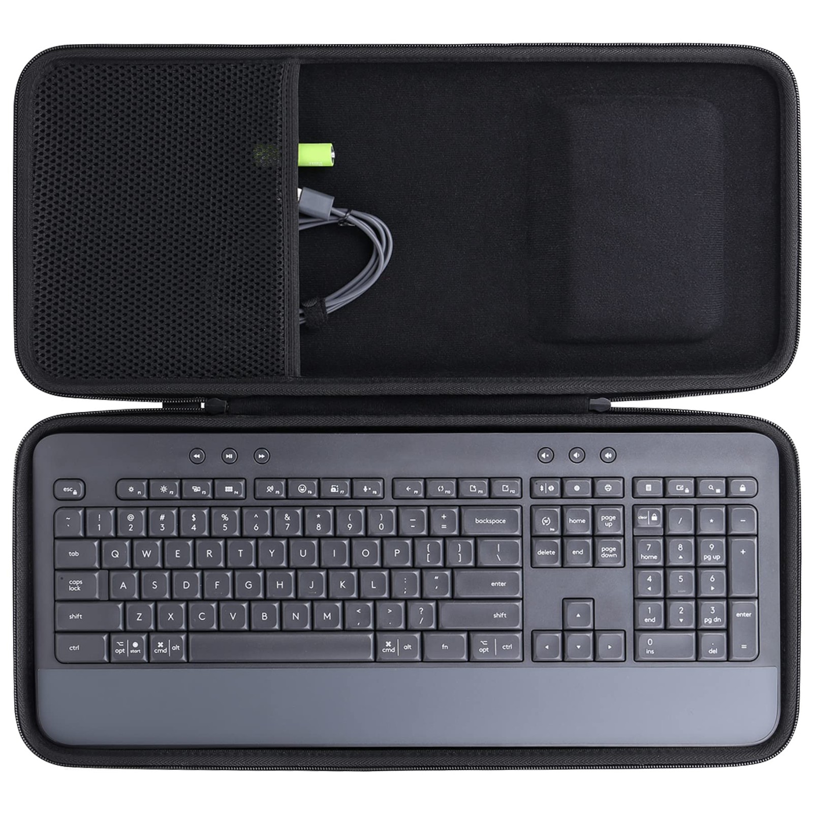 co2CREA Hard Case for Logitech K650 Keyboard Graphite