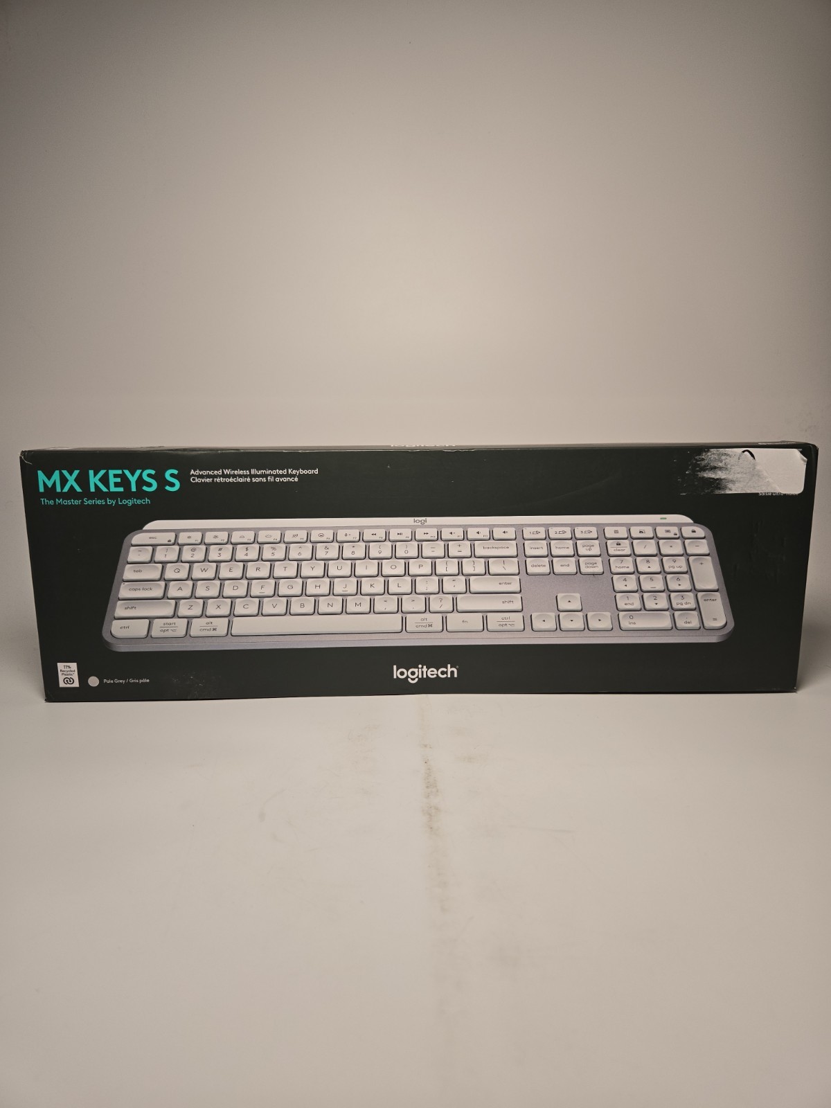 Logitech MX Keys S Wireless Illuminated Keyboard - Pale Gray