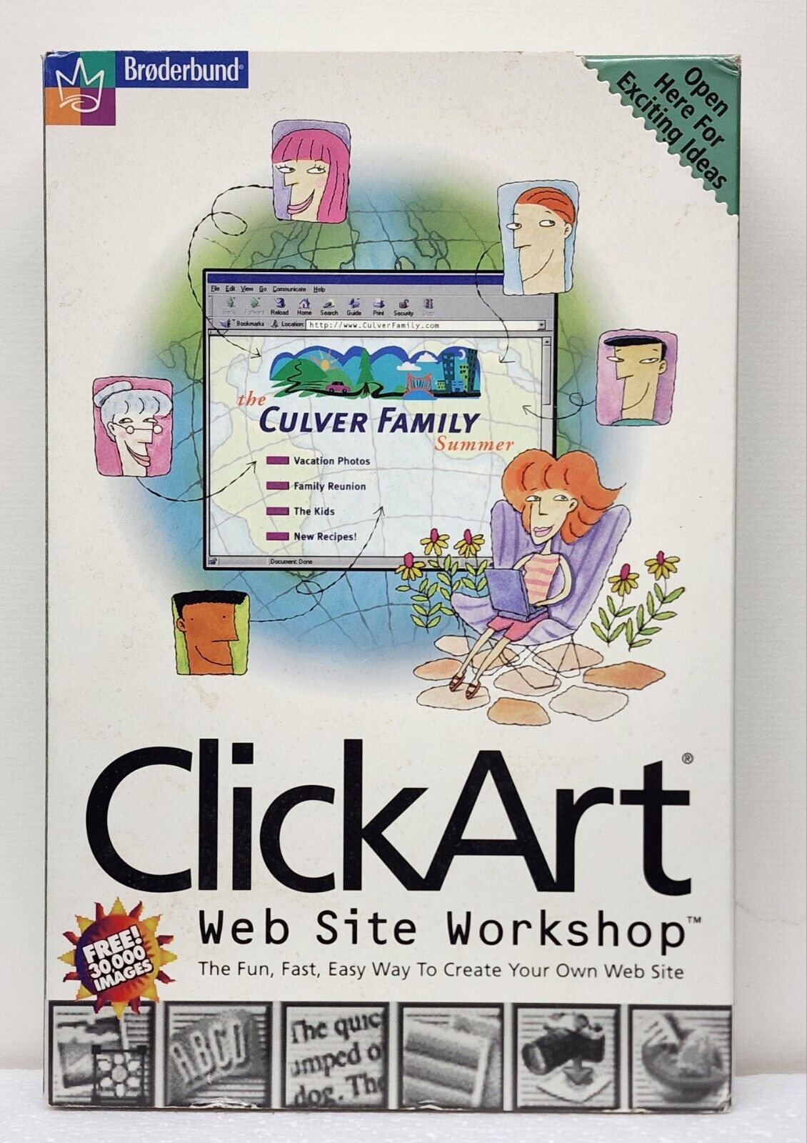 Vtg ClickArt Personal Publisher Website Workshop IBM PC Mint Computer Software 