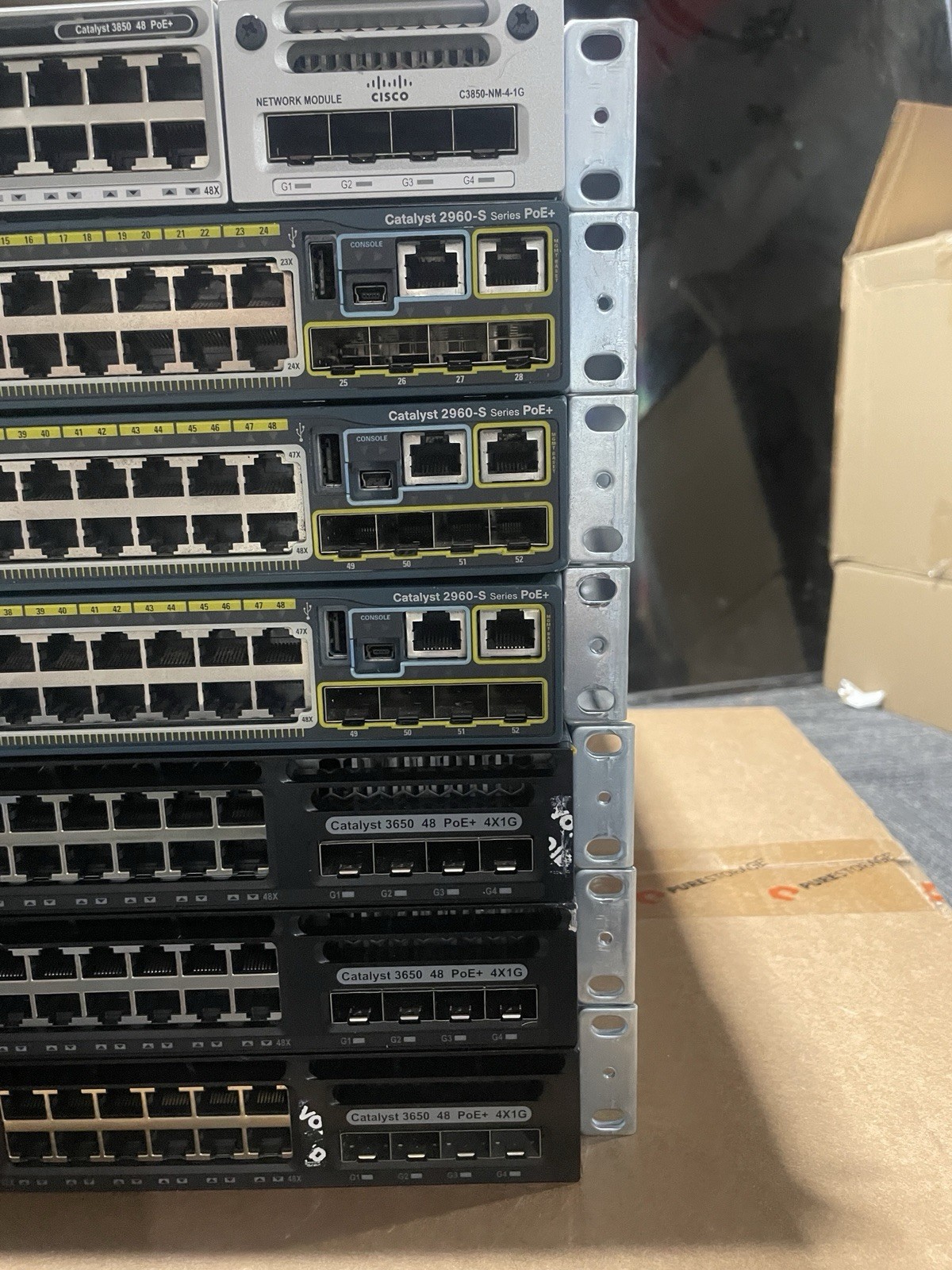 Lot of   7 Cisco Catalyst 2960 Series , 3650, 3850