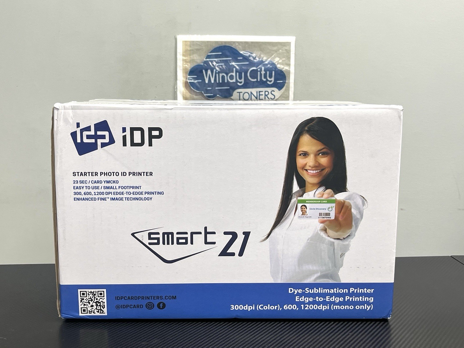 IDP SMART-21S Starter ID Printer Bundle plastic card printer color New Open Box