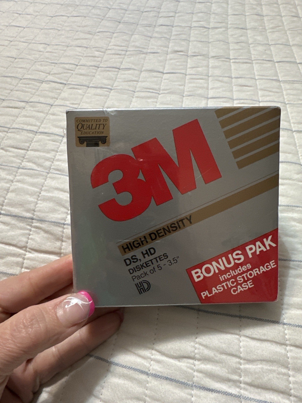 Vintage 3M 3.5” DS/HD High Density Floppy Disks(5PK) Sealed 1993 Bonus Pack