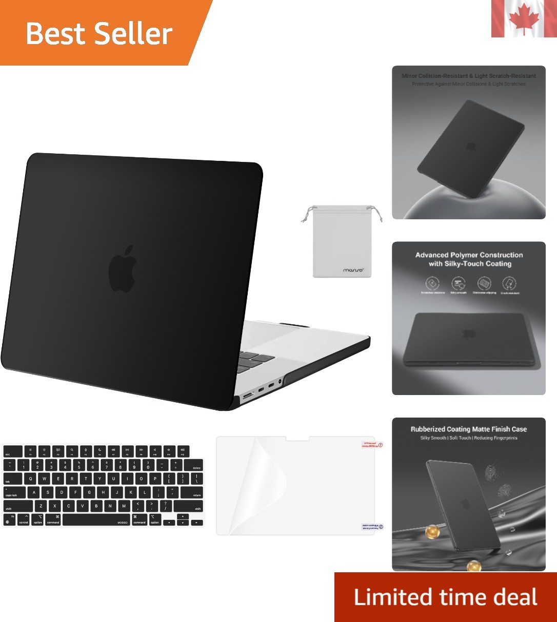 Seamless Black Hard Shell Case for MacBook Pro 16-Inch: Ultimate Style & Safety