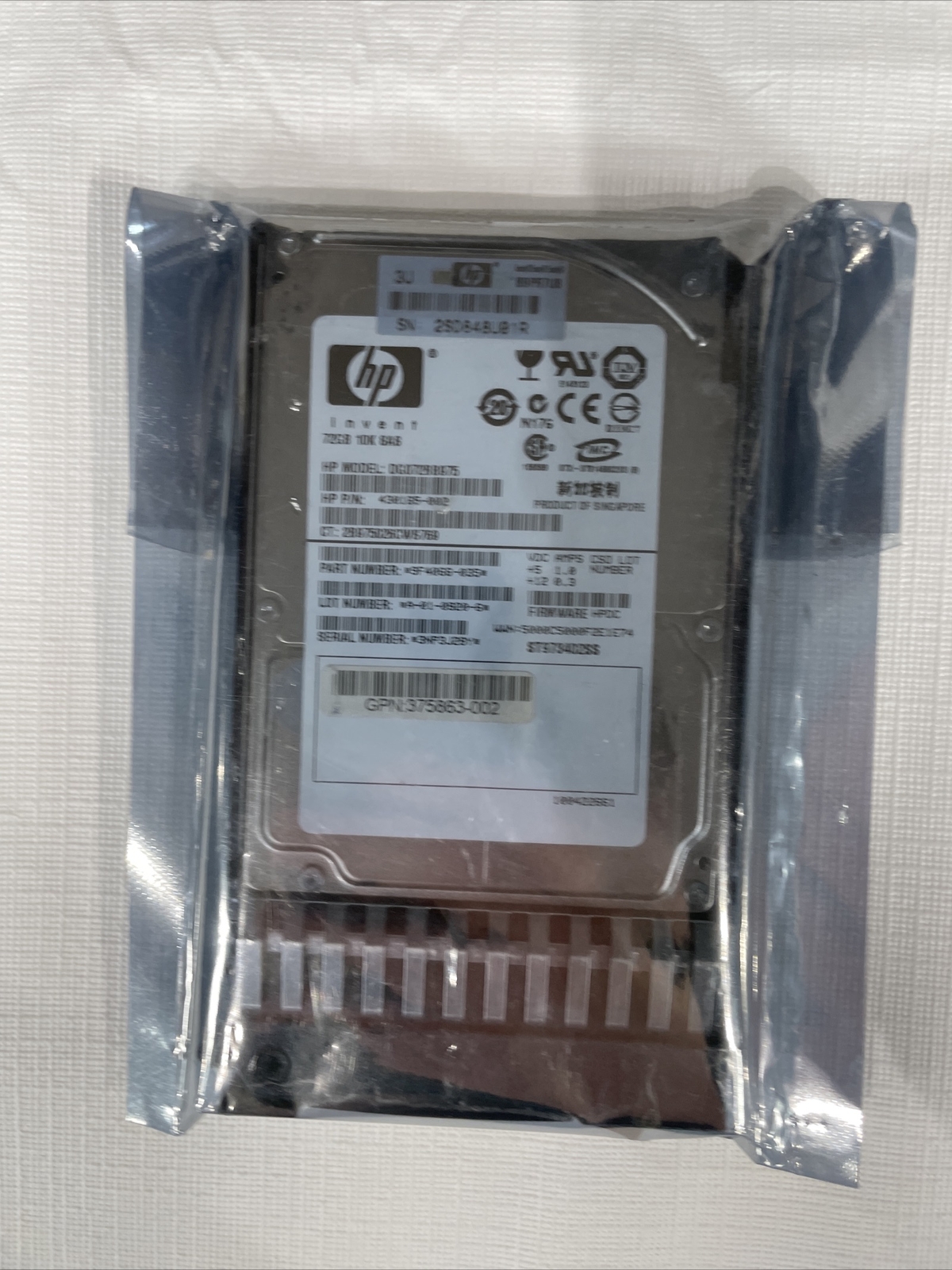 HP 430165-002 - 72GB 10K SAS 2.5" HARD DRIVE