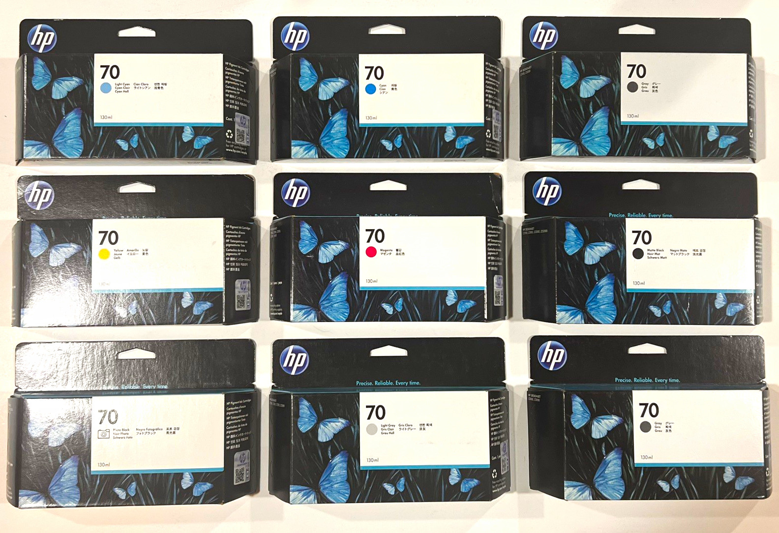 Genuine HP 70 DesignJet Ink 130mL Pick Your Color C9448A C9449A C9450A