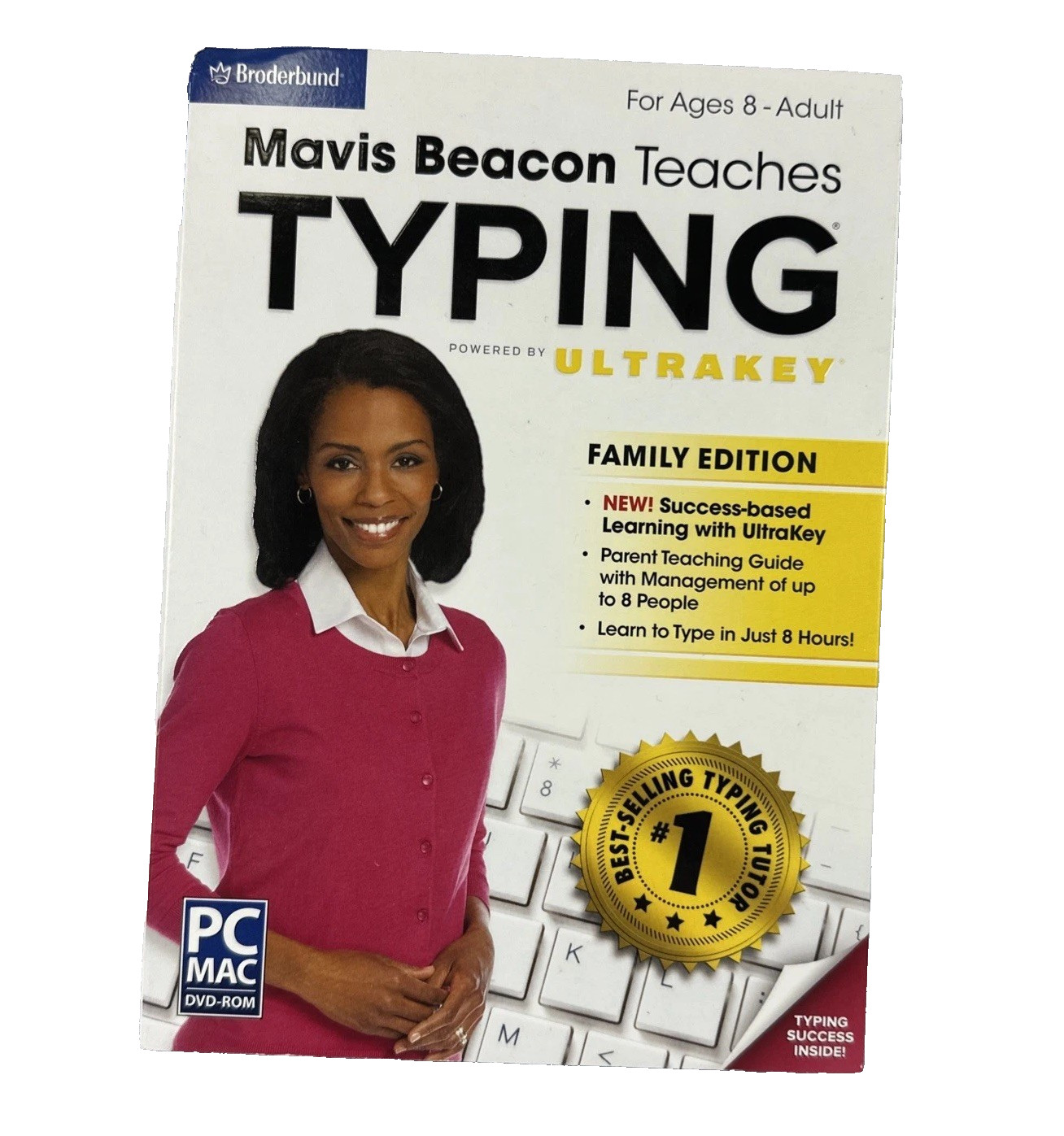 Mavis Beacon Teaches Typing Family Edition Software DVD-ROM PC MAC EUC