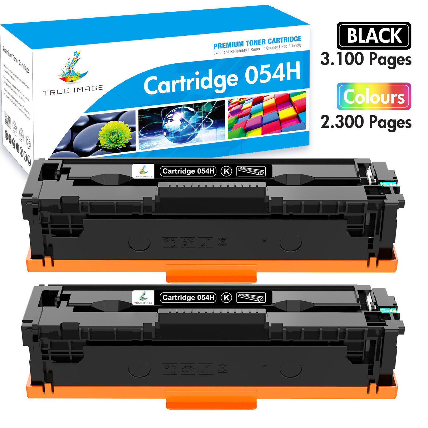 2PK For Canon 054H XL Black Toner Color Image CLASS MF642Cdw LBP622Cdw MF644Cdw