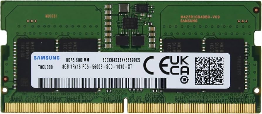 Samsung 8GB (1x8GB) DDR5-5600 SODIMM Laptop Memory RAM 5600MHz