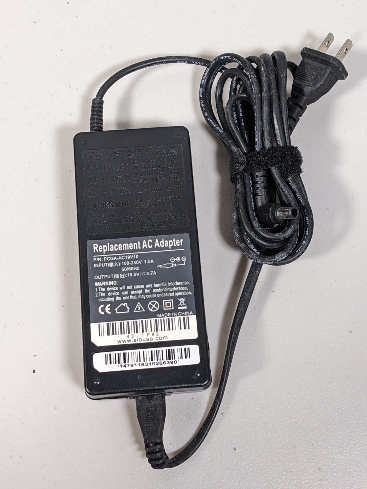 PCGA-AC19V10V11 AC Adapter 19.5V Output Indoor Use Universal