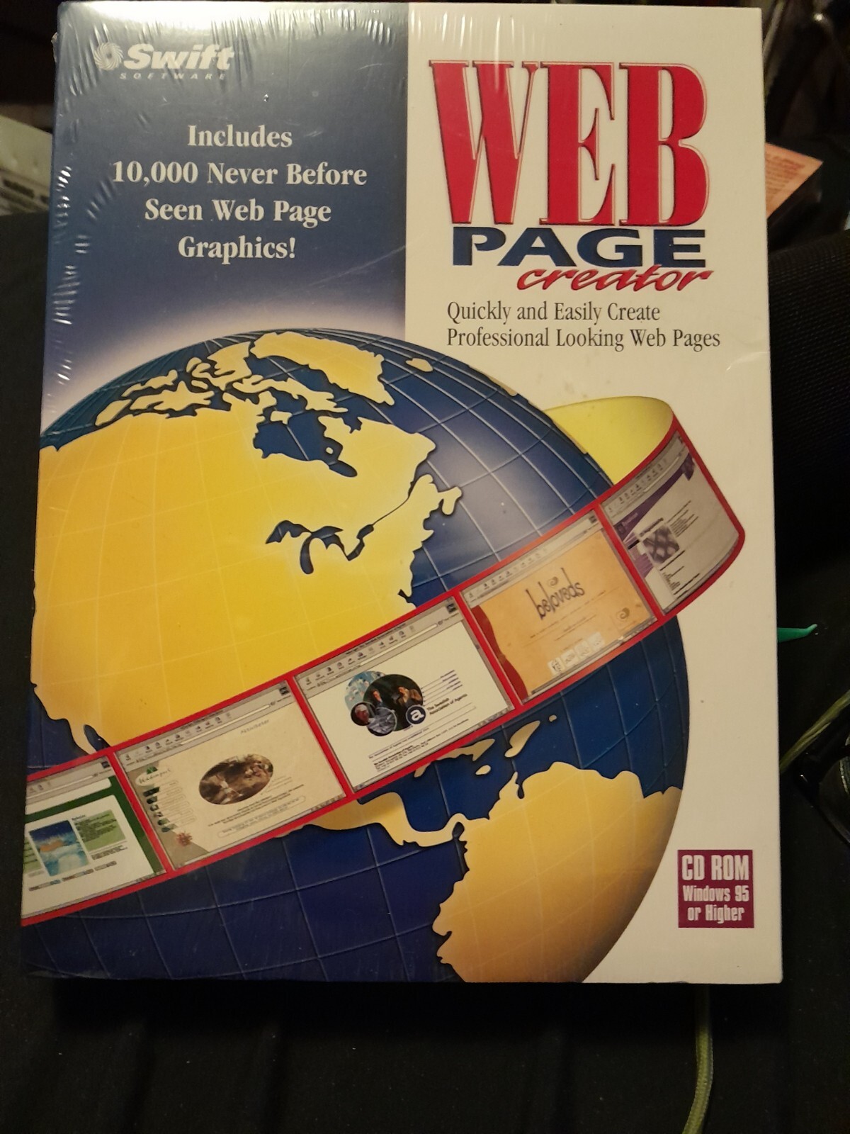 Swift Vintage Web Page Creator PC CD New Factory Sealed 