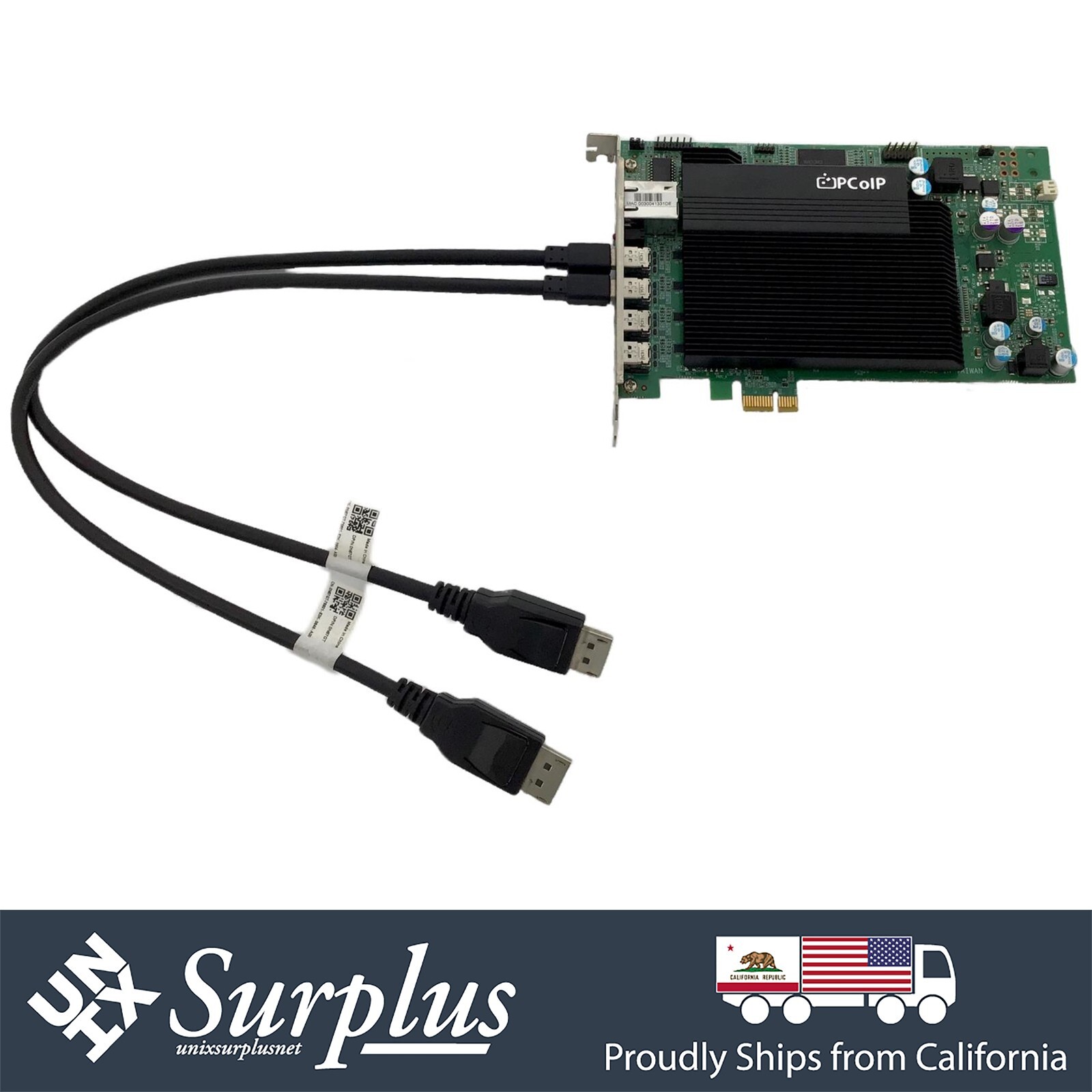 Teradici Tera2240 4x DP video in Cast HD02 PCoIP Remote Host Access GPU w/ Cable
