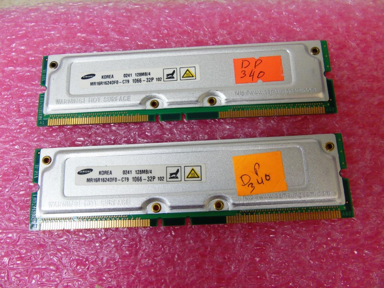 256MB (2x128MB) - Dell Samsung Desktop RAMBUS Memory -  MR16R1624DF0-CT9