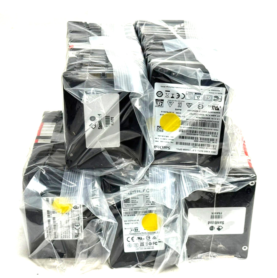 lot of 50 256GB 2.5" SATA SSD mix brands fully tested warranty hard drive Laptop